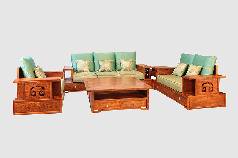 丰满中式实木沙发简直太美了